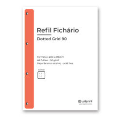 Refil fichario A4 Pontilhado - Dotted Grid 90g - Wiiprint