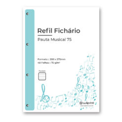 Refil fichario A4 Pauta Musical 75g - Wiiprint