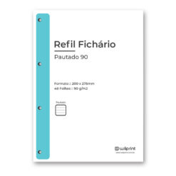 Refil fichario A4 Pautado 90g - Wiiprint