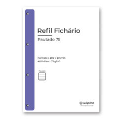 Refil fichario A4 Pautado 75g - Wiiprint